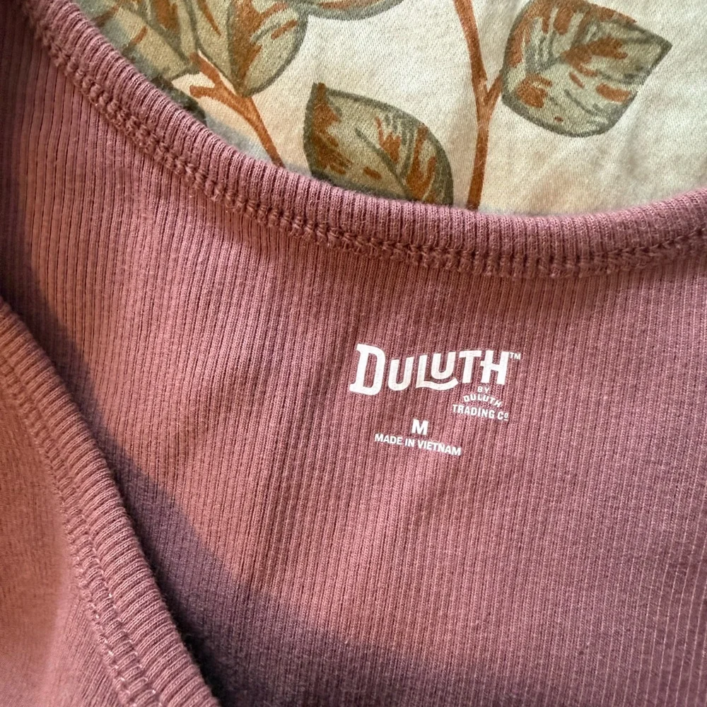 Duluth Trading Co Women's Ribbed Tank Tops - Green, Cream, Rose - Picture 4 of 5